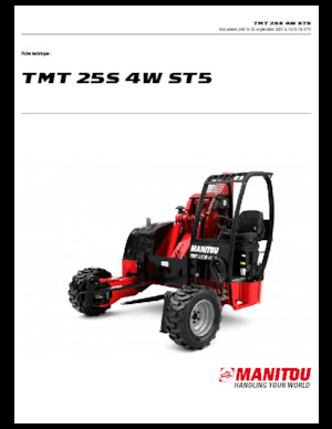 टेलीस्कोपिक ट्रक माउंटेड फोर्कलिफ्ट Manitou TMT 25 S 4W