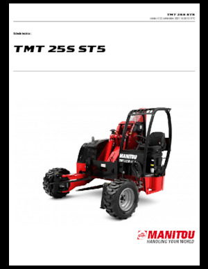 टेलीस्कोपिक ट्रक माउंटेड फोर्कलिफ्ट Manitou TMT 25 S