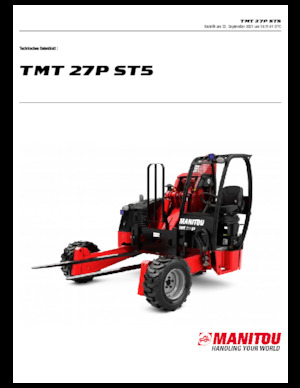 टेलीस्कोपिक ट्रक माउंटेड फोर्कलिफ्ट Manitou TMT 27 P