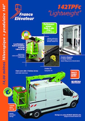 ट्रक माउंटेड टेलीस्कोपिक बूम लिफ्ट France Elévateur 142 TPFCC