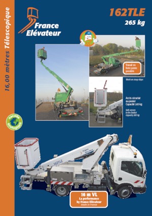 ट्रक माउंटेड टेलीस्कोपिक बूम लिफ्ट France Elévateur 162 TLE