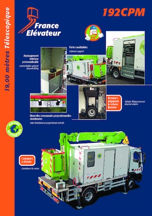 ट्रक माउंटेड टेलीस्कोपिक बूम लिफ्ट France Elévateur 192 CPM