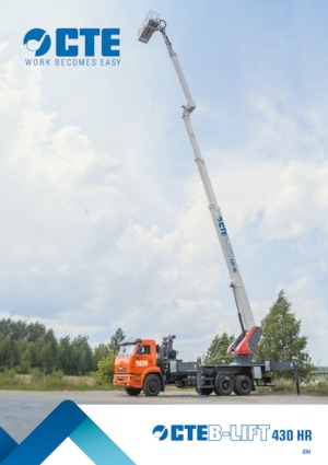 ट्रक माउंटेड टेलीस्कोपिक बूम लिफ्ट CTE B-LIFT 430 HR