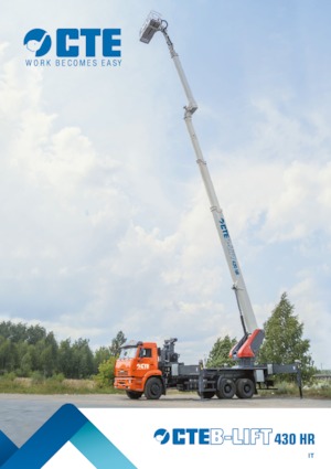 ट्रक माउंटेड टेलीस्कोपिक बूम लिफ्ट CTE B-LIFT 430 HR