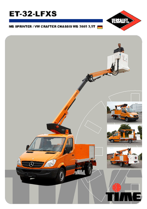 ट्रक माउंटेड टेलीस्कोपिक बूम लिफ्ट Versalift ET-32-LFXS