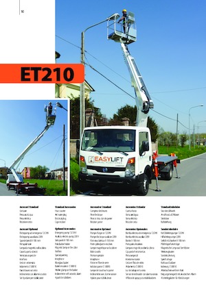 ट्रक माउंटेड टेलीस्कोपिक बूम लिफ्ट Easy Lift ET210 
