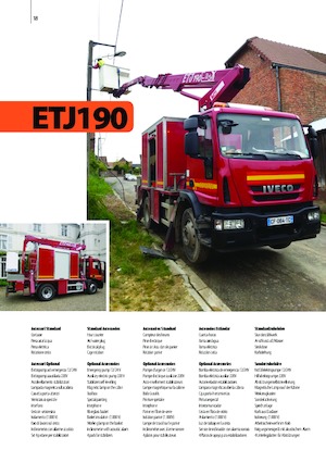 ट्रक माउंटेड टेलीस्कोपिक बूम लिफ्ट Easy Lift ETJ190 