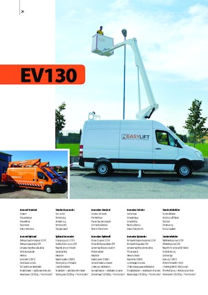 ट्रक माउंटेड टेलीस्कोपिक बूम लिफ्ट Easy Lift EV130 