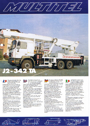 ट्रक माउंटेड टेलीस्कोपिक बूम लिफ्ट Multitel J 2-342 TA