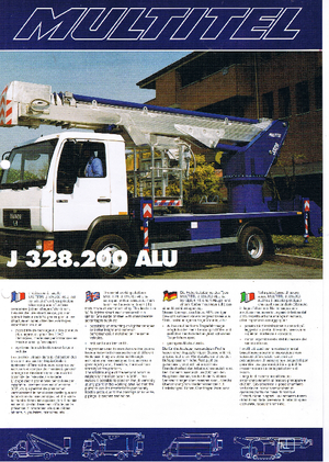 ट्रक माउंटेड टेलीस्कोपिक बूम लिफ्ट Multitel J 328.200 Alu