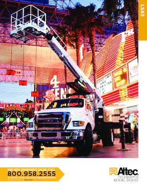 ट्रक माउंटेड टेलीस्कोपिक बूम लिफ्ट Altec LS63