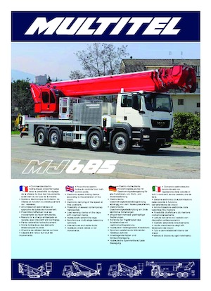 ट्रक माउंटेड टेलीस्कोपिक बूम लिफ्ट Multitel MJ 685