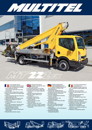ट्रक माउंटेड टेलीस्कोपिक बूम लिफ्ट Multitel MT 222 EX