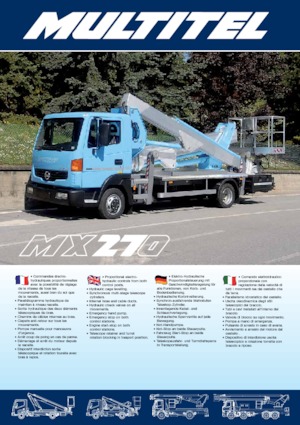 ट्रक माउंटेड टेलीस्कोपिक बूम लिफ्ट Multitel MX 270