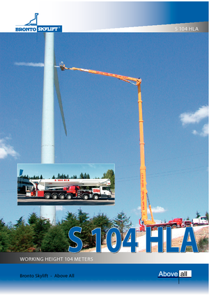 ट्रक माउंटेड टेलीस्कोपिक बूम लिफ्ट Bronto Skylift S 104 HLA