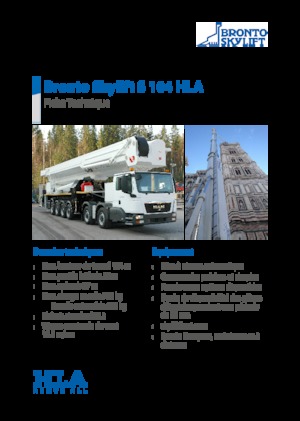 ट्रक माउंटेड टेलीस्कोपिक बूम लिफ्ट Bronto Skylift S 104 HLA