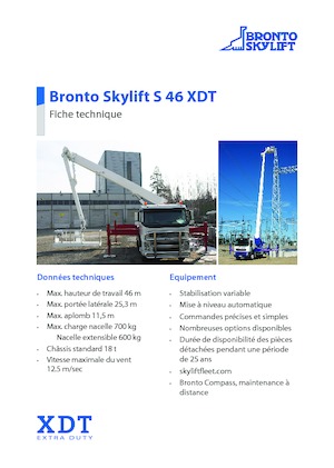 ट्रक माउंटेड टेलीस्कोपिक बूम लिफ्ट Bronto Skylift S 46 XDT