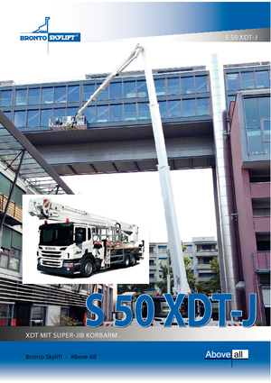 ट्रक माउंटेड टेलीस्कोपिक बूम लिफ्ट Bronto Skylift S 50 XDTJ