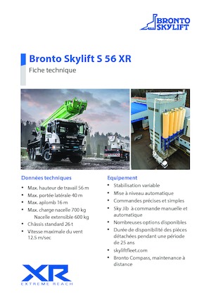 ट्रक माउंटेड टेलीस्कोपिक बूम लिफ्ट Bronto Skylift S 65 XR