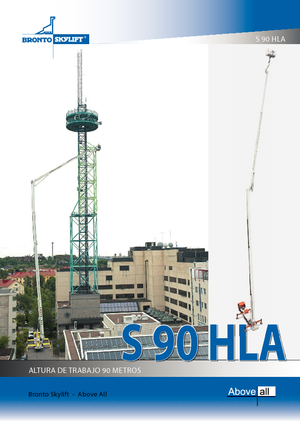 ट्रक माउंटेड टेलीस्कोपिक बूम लिफ्ट Bronto Skylift S 90 HLA