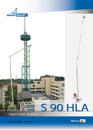 ट्रक माउंटेड टेलीस्कोपिक बूम लिफ्ट Bronto Skylift S 90 HLA