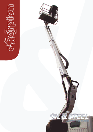ट्रक माउंटेड टेलीस्कोपिक बूम लिफ्ट Oil & Steel Scorpion 1490