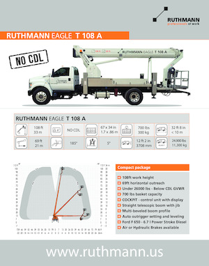 ट्रक माउंटेड टेलीस्कोपिक बूम लिफ्ट Ruthmann T-108A