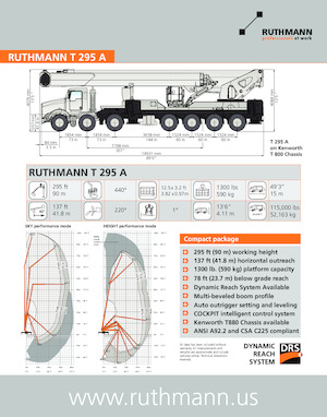 ट्रक माउंटेड टेलीस्कोपिक बूम लिफ्ट Ruthmann T-295A