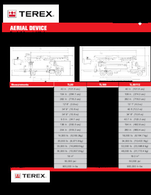 ट्रक माउंटेड टेलीस्कोपिक बूम लिफ्ट Terex TL80