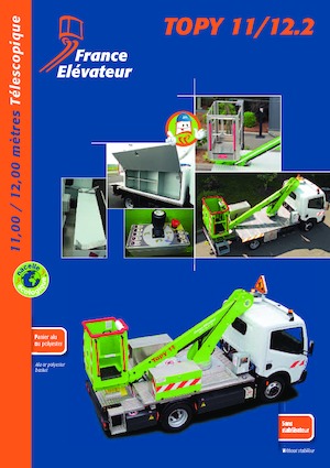 ट्रक माउंटेड टेलीस्कोपिक बूम लिफ्ट France Elévateur TOPY 11 