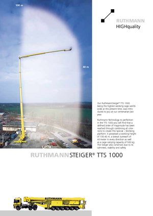 ट्रक माउंटेड टेलीस्कोपिक बूम लिफ्ट Ruthmann TK 145 (Fa.)