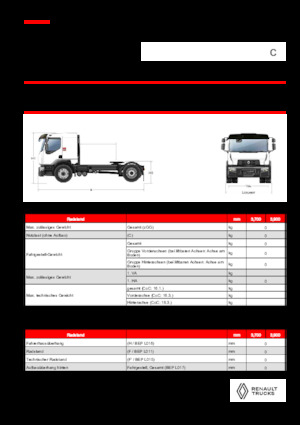 ट्रक ट्रैक्टर - ट्रैक्टर यूनिट Renault C CAB2300 460 4X2 T E6