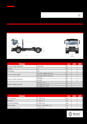 ट्रक ट्रैक्टर - ट्रैक्टर यूनिट Renault C CAB2300 460 4X2 T E6
