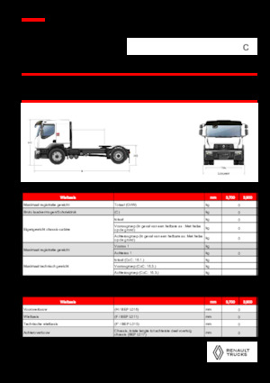 ट्रक ट्रैक्टर - ट्रैक्टर यूनिट Renault C CAB2300 460 4X2 T E6