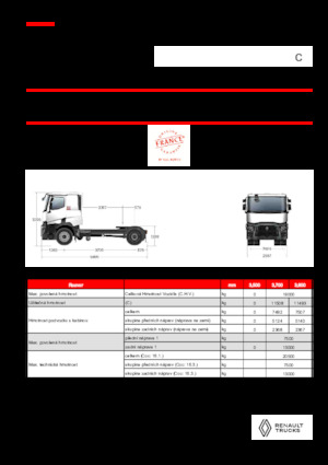 ट्रक ट्रैक्टर - ट्रैक्टर यूनिट Renault C T4X2 OFF ROAD 13L E6