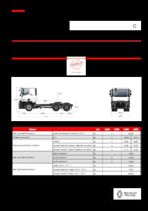 ट्रक ट्रैक्टर - ट्रैक्टर यूनिट Renault C T6X4 OFF ROAD 13L E6