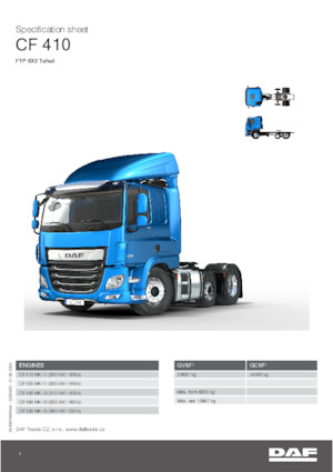 ट्रक ट्रैक्टर - ट्रैक्टर यूनिट DAF CF 430 FTP
