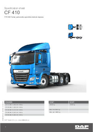 ट्रक ट्रैक्टर - ट्रैक्टर यूनिट DAF CF 530 FTR