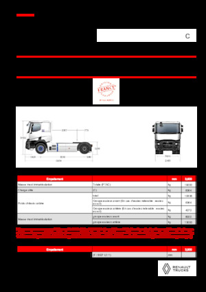 ट्रक ट्रैक्टर - ट्रैक्टर यूनिट Renault E-TECH C - T4x2 OFF ROAD