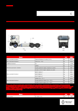 ट्रक ट्रैक्टर - ट्रैक्टर यूनिट Renault E-TECH C - T6x4 OFF ROAD