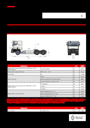 ट्रक ट्रैक्टर - ट्रैक्टर यूनिट Renault E-TECH C - T6x4 OFF ROAD