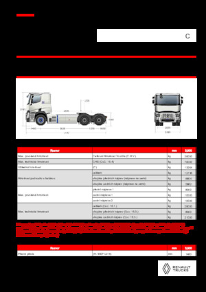 ट्रक ट्रैक्टर - ट्रैक्टर यूनिट Renault E-TECH C - T6x4 ROAD