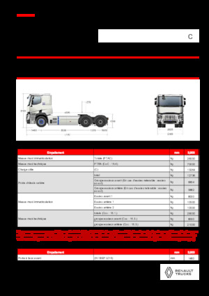 ट्रक ट्रैक्टर - ट्रैक्टर यूनिट Renault E-TECH C - T6x4 ROAD