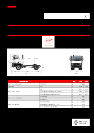 ट्रक ट्रैक्टर - ट्रैक्टर यूनिट Renault K T4X2 HEAVY 13L E6