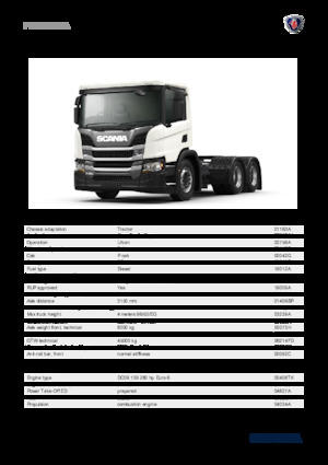 ट्रक ट्रैक्टर - ट्रैक्टर यूनिट Scania P 280 A6x4NA