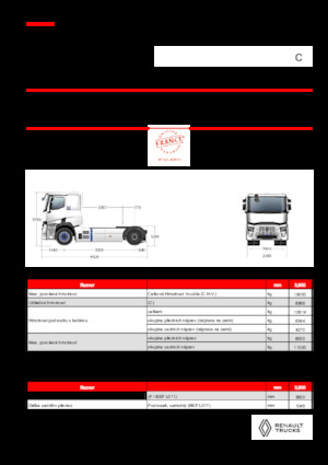 ट्रक ट्रैक्टर - ट्रैक्टर यूनिट Renault RT E-TECH C - T4x2 ROAD