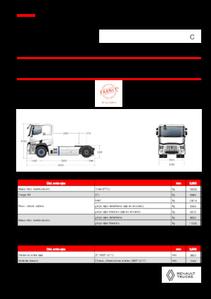 ट्रक ट्रैक्टर - ट्रैक्टर यूनिट Renault RT E-TECH C - T4x2 ROAD