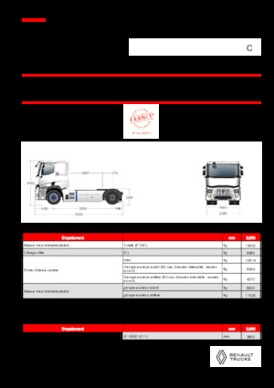 ट्रक ट्रैक्टर - ट्रैक्टर यूनिट Renault RT E-TECH C - T4x2 ROAD