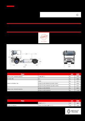 ट्रक ट्रैक्टर - ट्रैक्टर यूनिट Renault RT E-TECH C - T4x2 ROAD