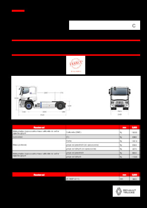 ट्रक ट्रैक्टर - ट्रैक्टर यूनिट Renault RT E-TECH C - T4x2 ROAD